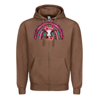 Chestnut valentines day pink gemstones baby calf rainbow Zipper Hoodie - Jasminsmagicworld