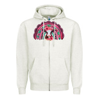 Oatmeal Heather valentines day pink gemstones baby calf rainbow Zipper Hoodie - Jasminsmagicworld