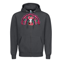 Smoke valentines day pink gemstones baby calf rainbow Zipper Hoodie - Jasminsmagicworld
