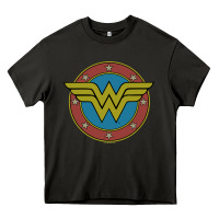 Asphalt Wonder Woman Vintage Emblem Heavy Core Tee - maiPhamDesign
