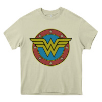 Mossy Wonder Woman Vintage Emblem Heavy Core Tee - maiPhamDesign