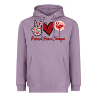 Lavender Peace Love Flamingo Heavyweight Hoodie - Jasminsmagicworld