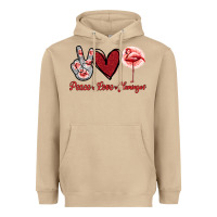 Mushroom Peace Love Flamingo Heavyweight Hoodie - Jasminsmagicworld