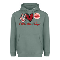 Sage Peace Love Flamingo Heavyweight Hoodie - Jasminsmagicworld