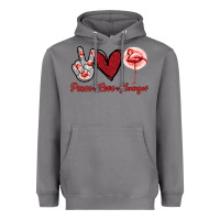 Peace Love Flamingo Heavyweight Hoodie | Teevron
