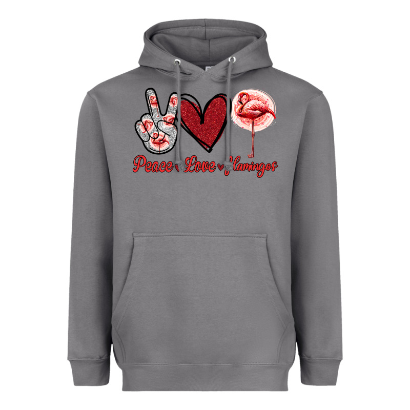 Peace Love Flamingo Heavyweight Hoodie by Jasminsmagicworld | Teevron