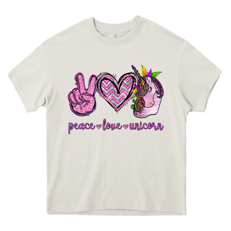 Peace Love Unicorn Heavy Core Tee by Jasminsmagicworld | Teevron