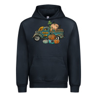 Navy western pumpkin farm truck Urban Hoodie - RanaPortraitStore