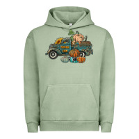 Pigment Oil Green western pumpkin farm truck Urban Hoodie - RanaPortraitStore