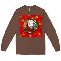 Chestnut christmas hereford calf Long Sleeve Tee - LillyAllenDesigns