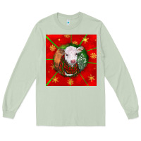 Matcha christmas hereford calf Long Sleeve Tee - LillyAllenDesigns