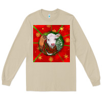 Mushroom christmas hereford calf Long Sleeve Tee - LillyAllenDesigns