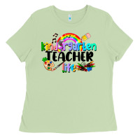 Matcha Kindergarten Teacher Life Ladies Tee - LillyAllenDesigns