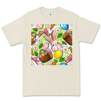 Bone Easter Hamper With Bunny Seamless Pattern Premium Tee - BundleAndBundleShop