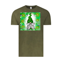 Vintage Olive St. Patricks Day Gnome Vintage Tee - CowhideDigitalArt