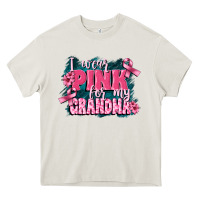 Cream i wear pink for my grandma Heavy Core Tee - FaDigitalArtStudio