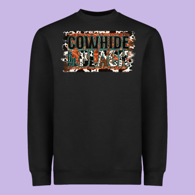 Cowhide Is The New Black Heavyweight Sweatshirt Designed By Jasminsmagicworld