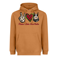 Meerkat Peace Love Blue Heeler Heavyweight Hoodie - Jasminsmagicworld