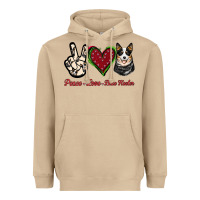 Mushroom Peace Love Blue Heeler Heavyweight Hoodie - Jasminsmagicworld