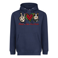 Navy Peace Love Blue Heeler Heavyweight Hoodie - Jasminsmagicworld