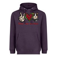 Plum Peace Love Blue Heeler Heavyweight Hoodie - Jasminsmagicworld