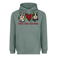 Sage Peace Love Blue Heeler Heavyweight Hoodie - Jasminsmagicworld