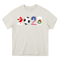 Cream North America 2026 Football  Canada USA Mexico Soccer Heavy Core Tee - maiPhamDesign