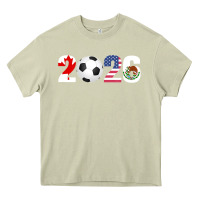 Mossy North America 2026 Football  Canada USA Mexico Soccer Heavy Core Tee - maiPhamDesign