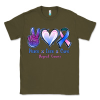 Army Green Peace Love Cure Thyroid Cancer Classic Tee - Jasminsmagicworld