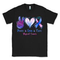 Black Peace Love Cure Thyroid Cancer Classic Tee - Jasminsmagicworld