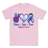 Bubblegum Pink Peace Love Cure Thyroid Cancer Classic Tee - Jasminsmagicworld
