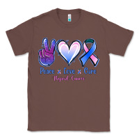 Chestnut Peace Love Cure Thyroid Cancer Classic Tee - Jasminsmagicworld