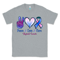 Heather Grey Peace Love Cure Thyroid Cancer Classic Tee - Jasminsmagicworld