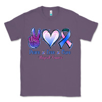 Lavender Peace Love Cure Thyroid Cancer Classic Tee - Jasminsmagicworld