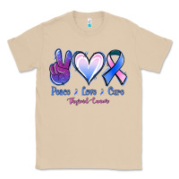 Mushroom Peace Love Cure Thyroid Cancer Classic Tee - Jasminsmagicworld