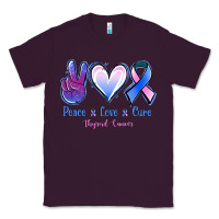 Plum Peace Love Cure Thyroid Cancer Classic Tee - Jasminsmagicworld