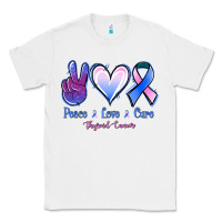 White Peace Love Cure Thyroid Cancer Classic Tee - Jasminsmagicworld