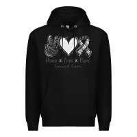Black Peace Love Cure Carcinoid Cancer Premium Hoodie - Jasminsmagicworld