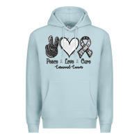 Blue Mist Peace Love Cure Carcinoid Cancer Premium Hoodie - Jasminsmagicworld