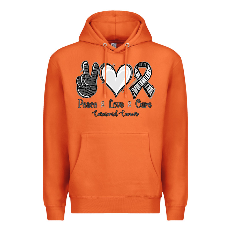 Peace Love Cure Carcinoid Cancer Premium Hoodie by Jasminsmagicworld | Teevron
