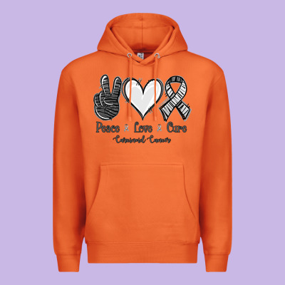 Peace Love Cure Carcinoid Cancer Premium Hoodie Designed By Jasminsmagicworld