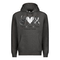 Charcoal Heather Peace Love Cure Carcinoid Cancer Premium Hoodie - Jasminsmagicworld