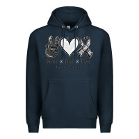 Navy Peace Love Cure Carcinoid Cancer Premium Hoodie - Jasminsmagicworld