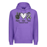 Purple Peace Love Cure Carcinoid Cancer Premium Hoodie - Jasminsmagicworld