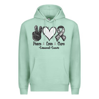 Seafoam Peace Love Cure Carcinoid Cancer Premium Hoodie - Jasminsmagicworld
