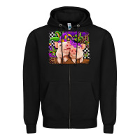 Black mardi gras western leopard pigs Zipper Hoodie - Jasminsmagicworld