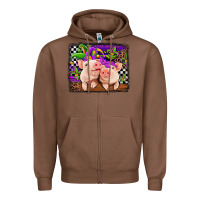 Chestnut mardi gras western leopard pigs Zipper Hoodie - Jasminsmagicworld