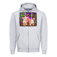 Heather Grey mardi gras western leopard pigs Zipper Hoodie - Jasminsmagicworld