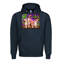 Navy mardi gras western leopard pigs Zipper Hoodie - Jasminsmagicworld