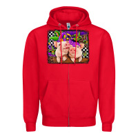 Red mardi gras western leopard pigs Zipper Hoodie - Jasminsmagicworld
